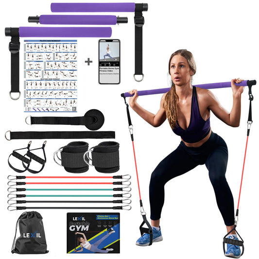 Pilates Resistance Bar Kit with Workout Bands