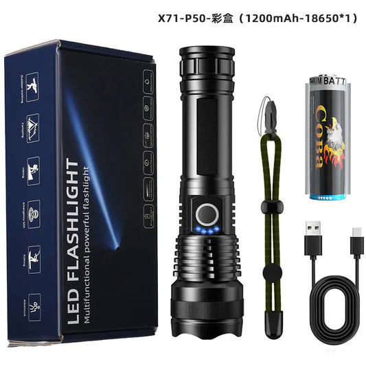 X92 USB Power Beam Flashlight